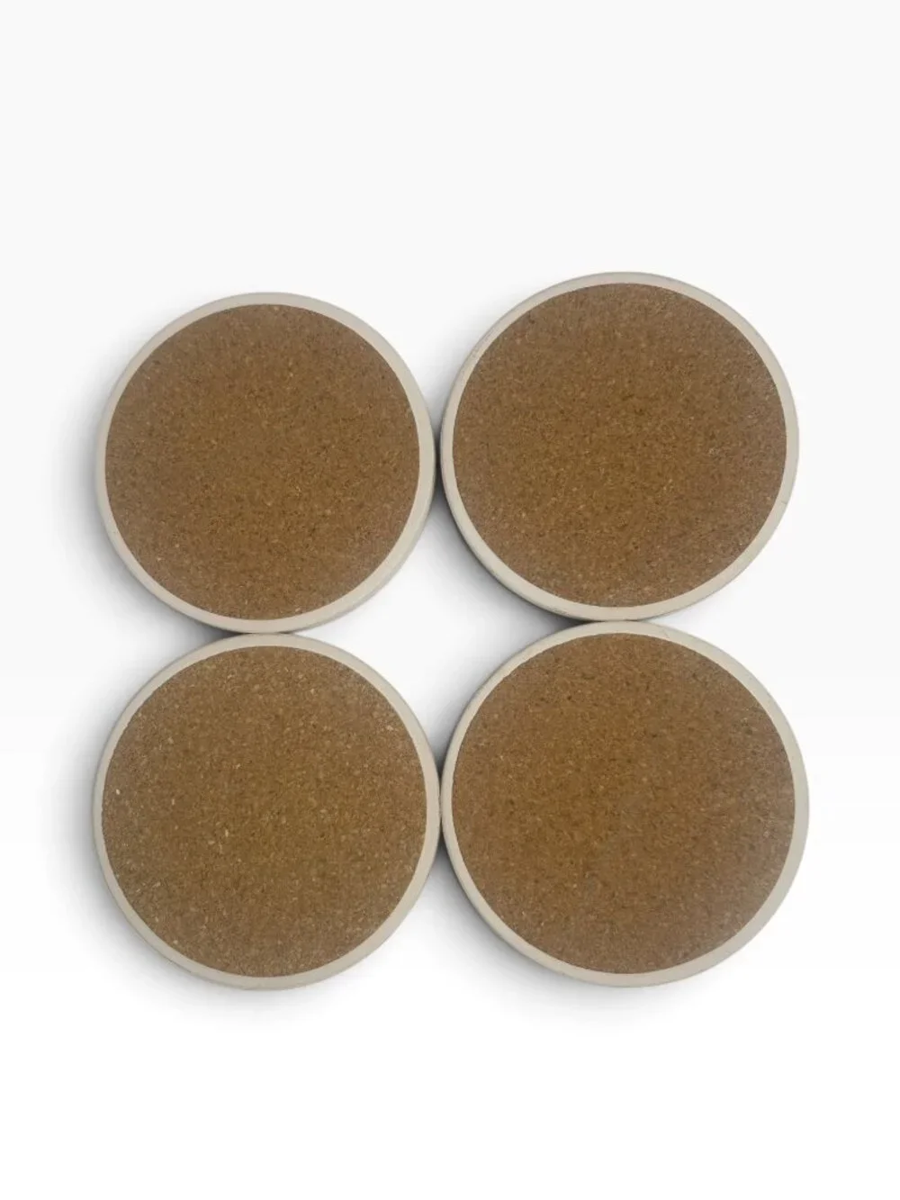 Vintage E. Rosenfeld Frank Ceramic Wine Coasters Set of 4 with Wood Caddy Holder